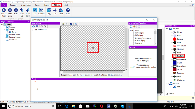 2D Air Force Combat Game Using gdevelop Engine